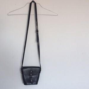 Black Leather Crossbody Purse
